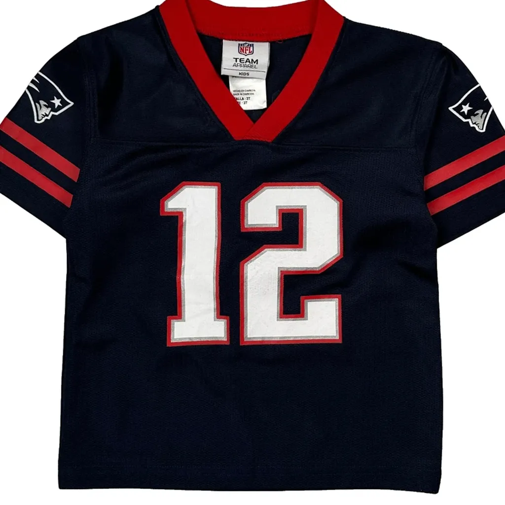 Age 3 Nfl New England Patriots Football Jersey - 2XS Navy Polyester - Image 5