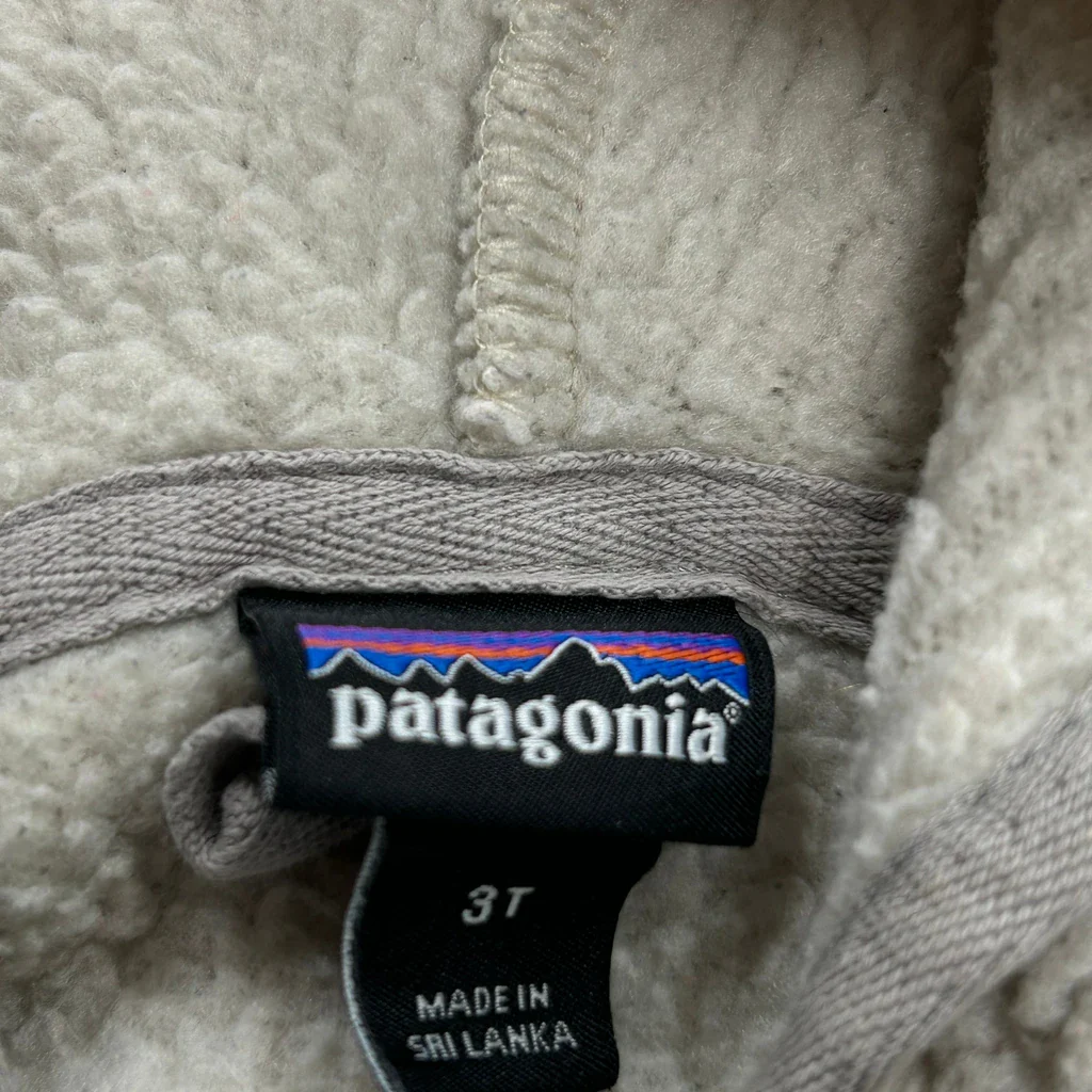 Age 3 Patagonia Hoodie - XS Cream Polyester - Image 3