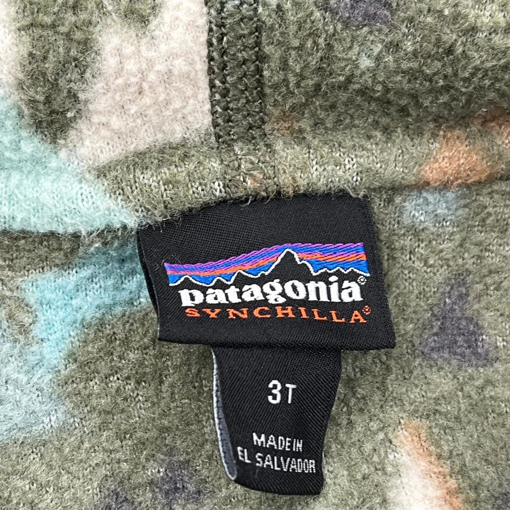 Age 3 Patagonia Graphic Hoodie - 2XS Green Polyester - Image 3