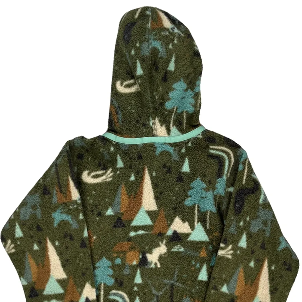 Age 3 Patagonia Graphic Hoodie - 2XS Green Polyester - Image 6
