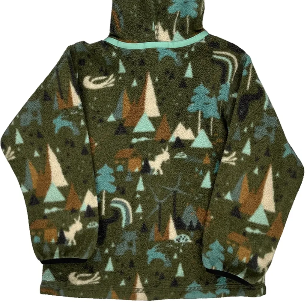 Age 3 Patagonia Graphic Hoodie - 2XS Green Polyester - Image 7