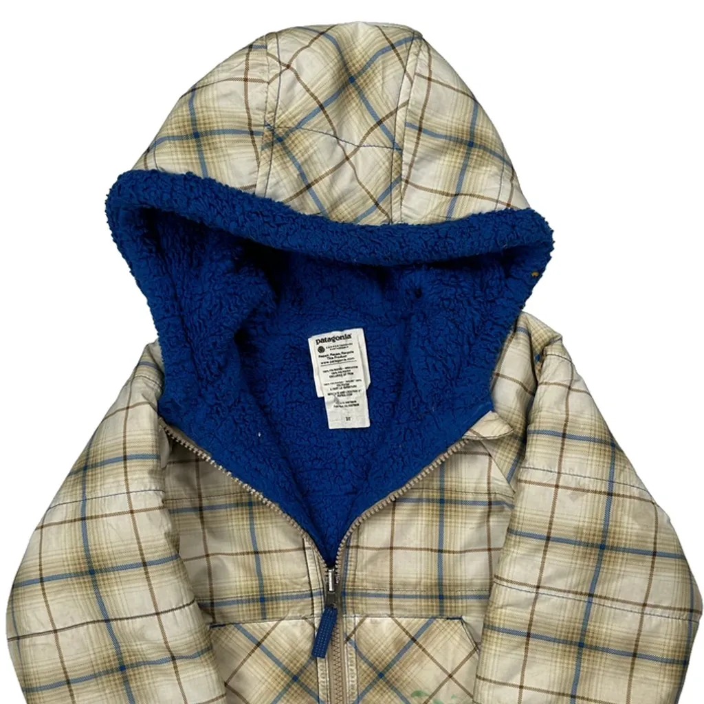 Age 3 Patagonia Checked Puffer - XS Beige Polyester - Image 3