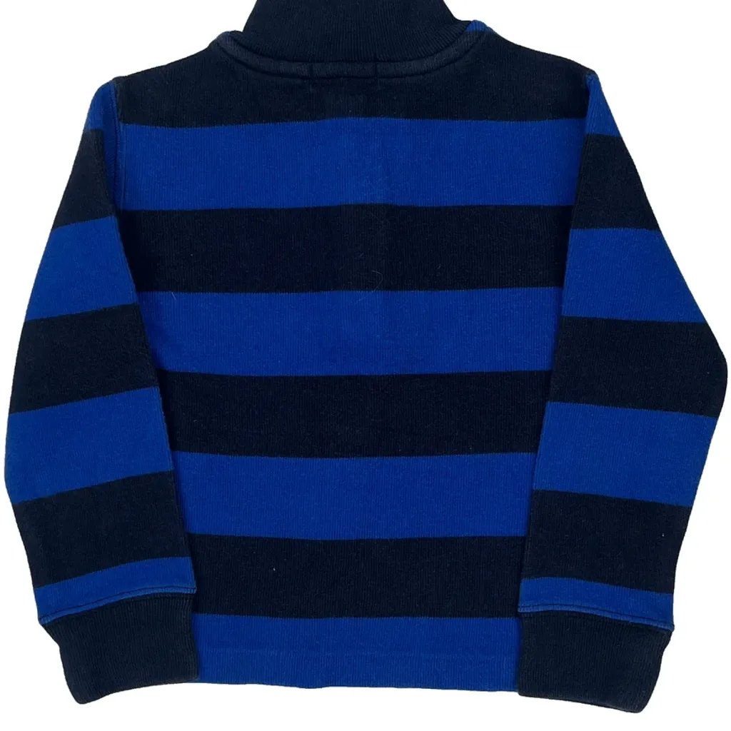 Age 3 Polo By Ralph Lauren Striped 1/4 Zip - 2XS Blue Cotton - Image 6