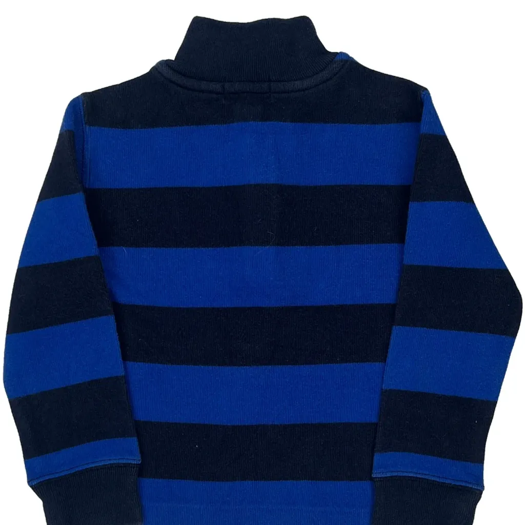 Age 3 Polo By Ralph Lauren Striped 1/4 Zip - 2XS Blue Cotton - Image 7