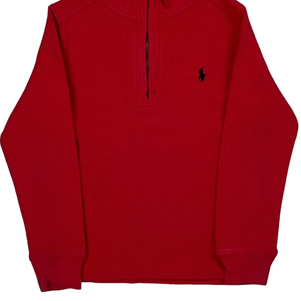 Age 3 Polo By Ralph Lauren 1/4 Zip - XS Red Cotton - Image 4