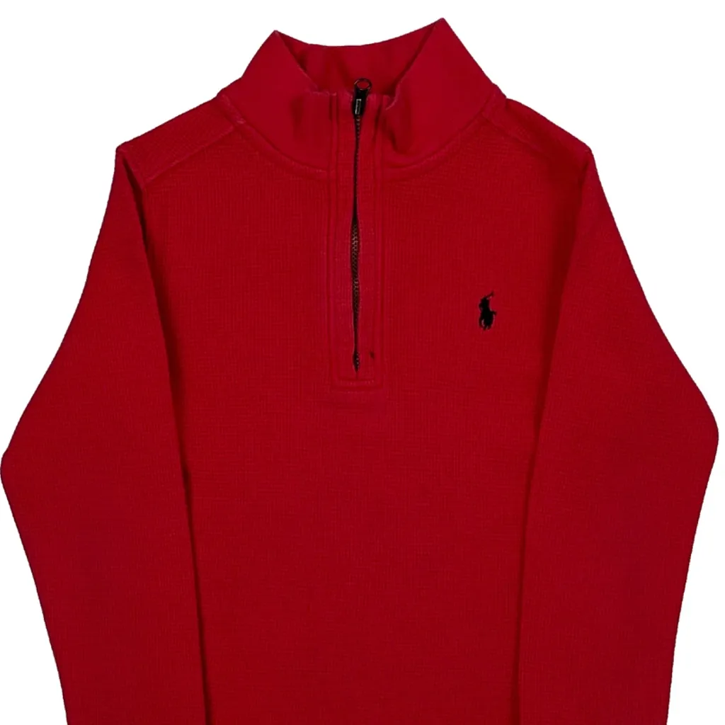 Age 3 Polo By Ralph Lauren 1/4 Zip - XS Red Cotton - Image 5