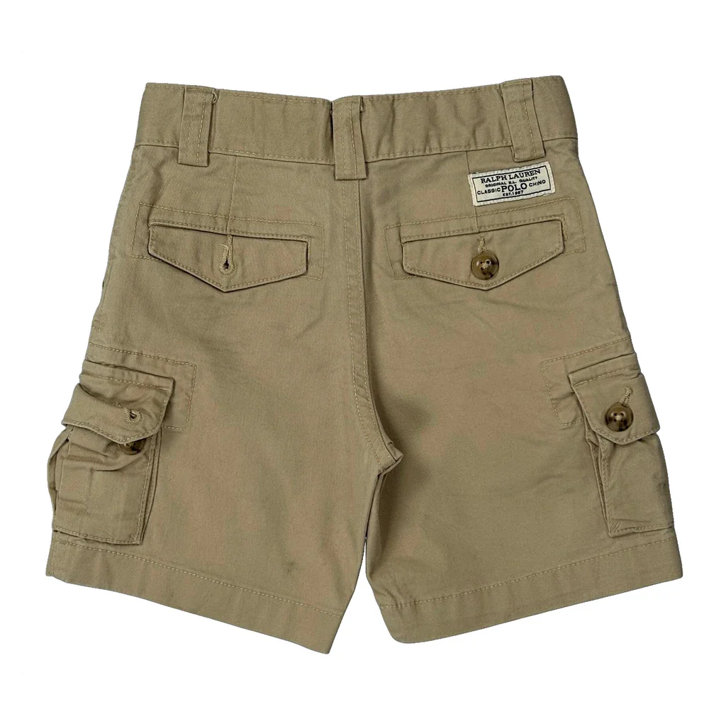Age 3 Polo By Ralph Lauren Cargo Shorts - XS Beige Cotton