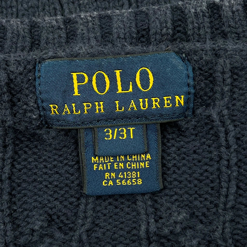 Age 3 Polo By Ralph Lauren Jumper - 2XS Navy Cotton - Image 3