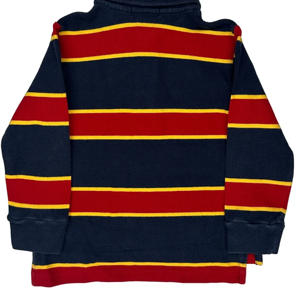 Age 3 Polo By Ralph Lauren Striped Long Sleeve Polo Shirt - XS Navy Cotton - Image 6