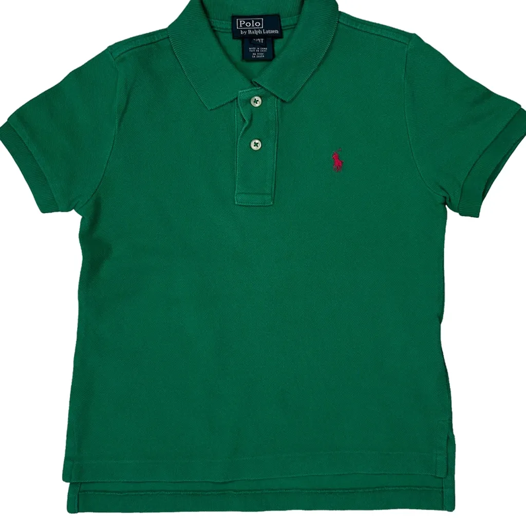 Age 3 Polo By Ralph Lauren Polo Shirt - XS Green Cotton - Image 4