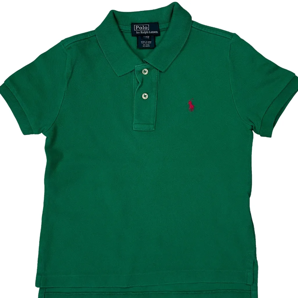 Age 3 Polo By Ralph Lauren Polo Shirt - XS Green Cotton - Image 5