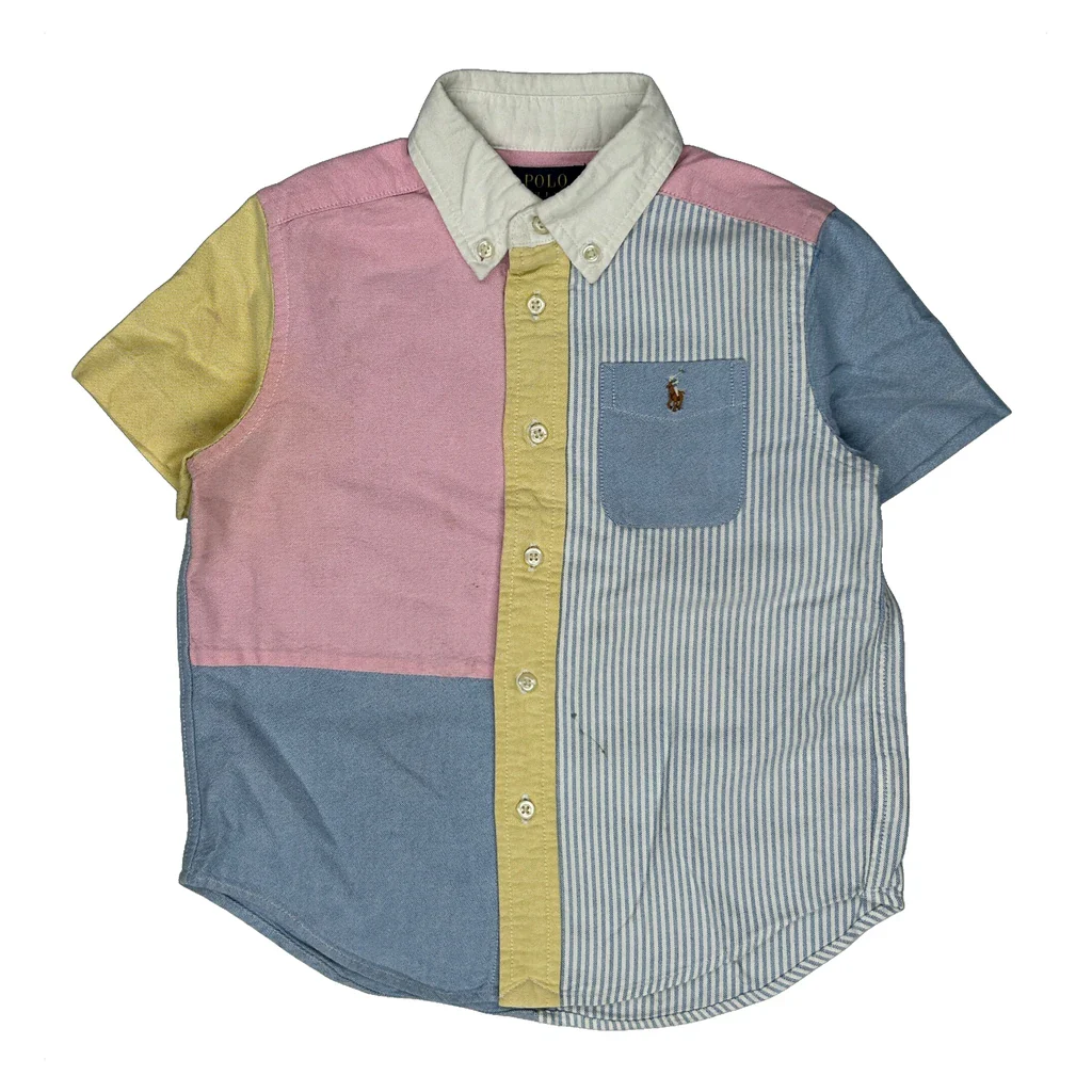 Age 3 Polo By Ralph Lauren Short Sleeve Shirt - XS Multicoloured Cotton