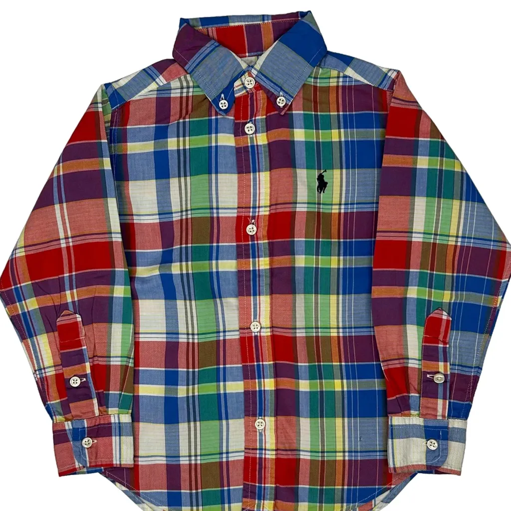 Age 3 Ralph Lauren Checked Shirt - 2XS Multicoloured Cotton - Image 5