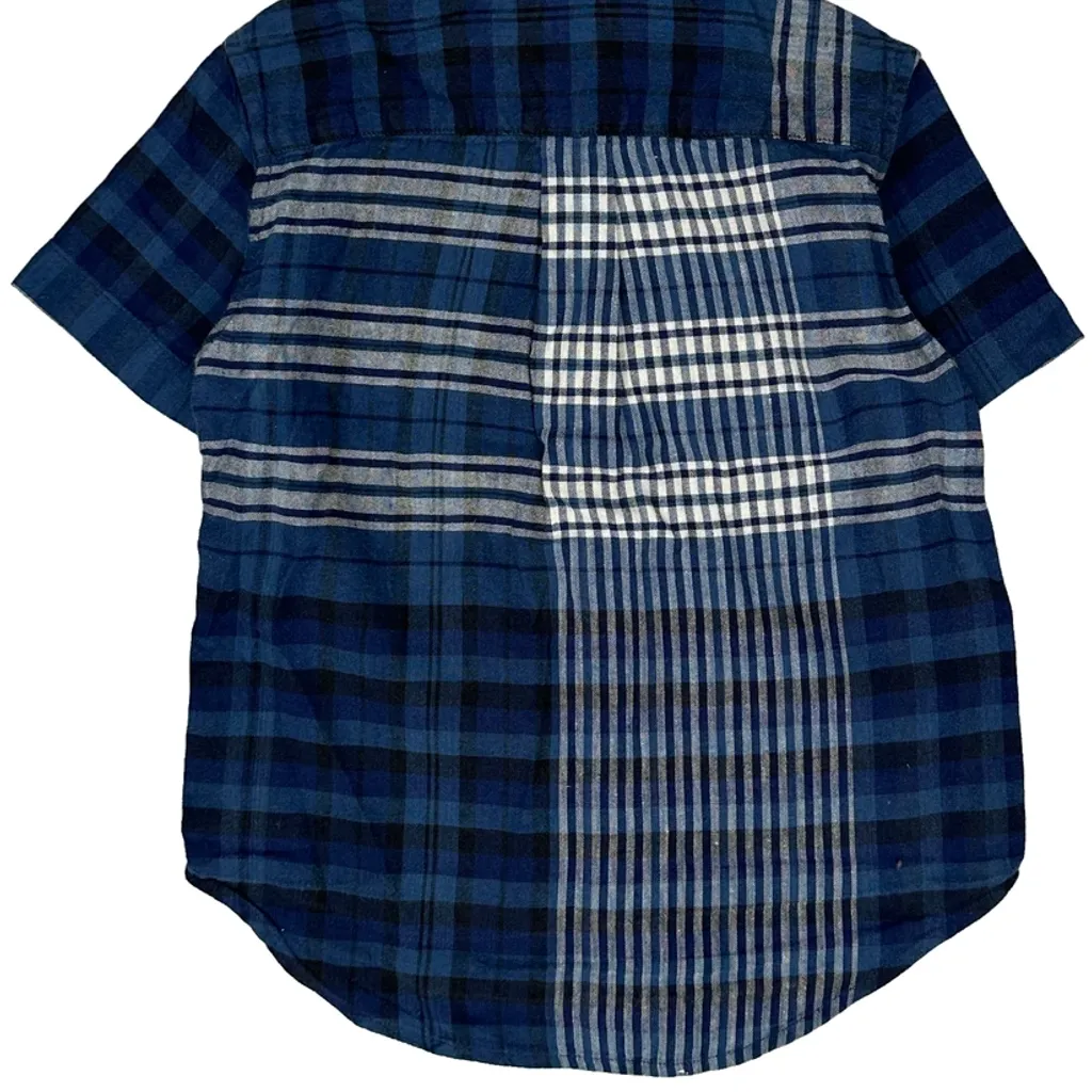 Age 3 Ralph Lauren Checked Short Sleeve Shirt - XS Blue Cotton - Image 7
