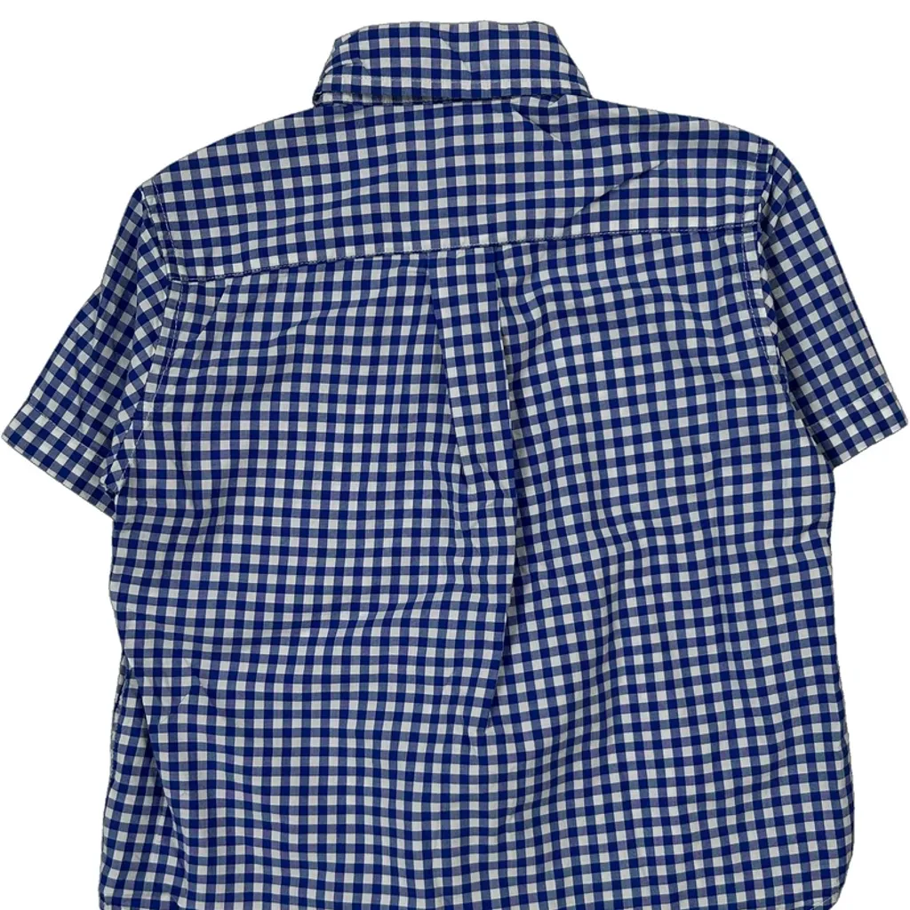 Age 3 Ralph Lauren Checked Short Sleeve Shirt - XS Blue Cotton - Image 7