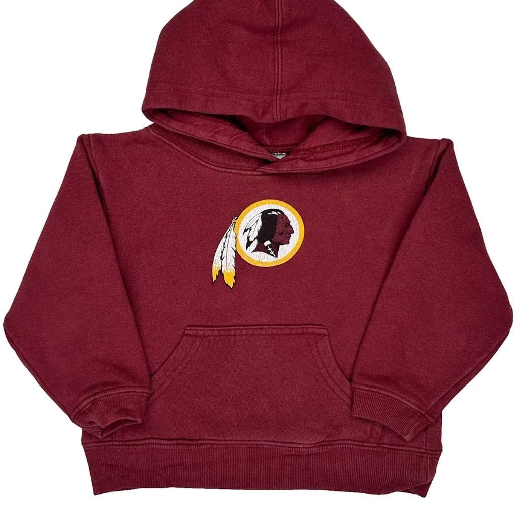 Age 3 Reebok Washington Redskins Hoodie - 2XS Burgundy Cotton - Image 5