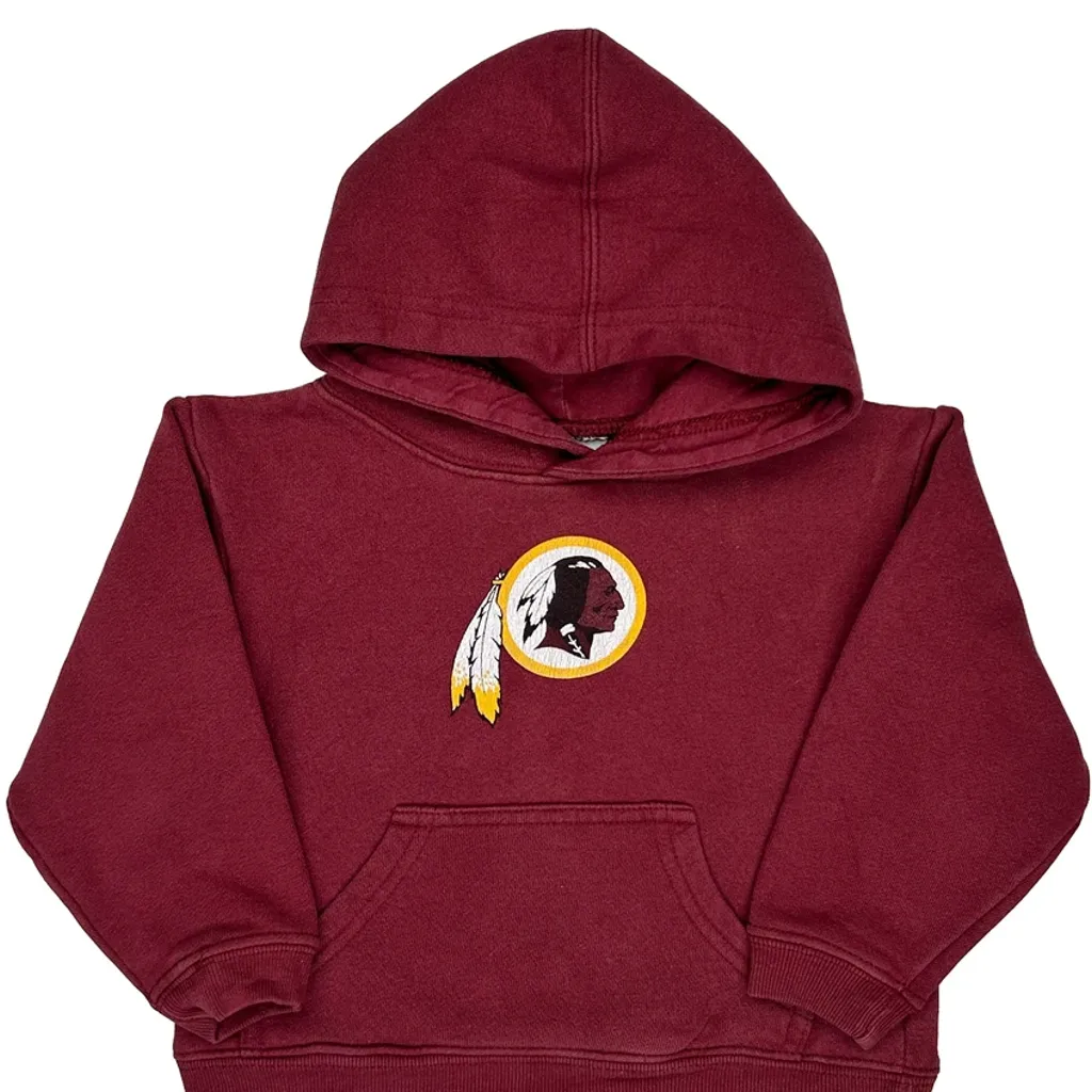 Age 3 Reebok Washington Redskins Hoodie - 2XS Burgundy Cotton - Image 6