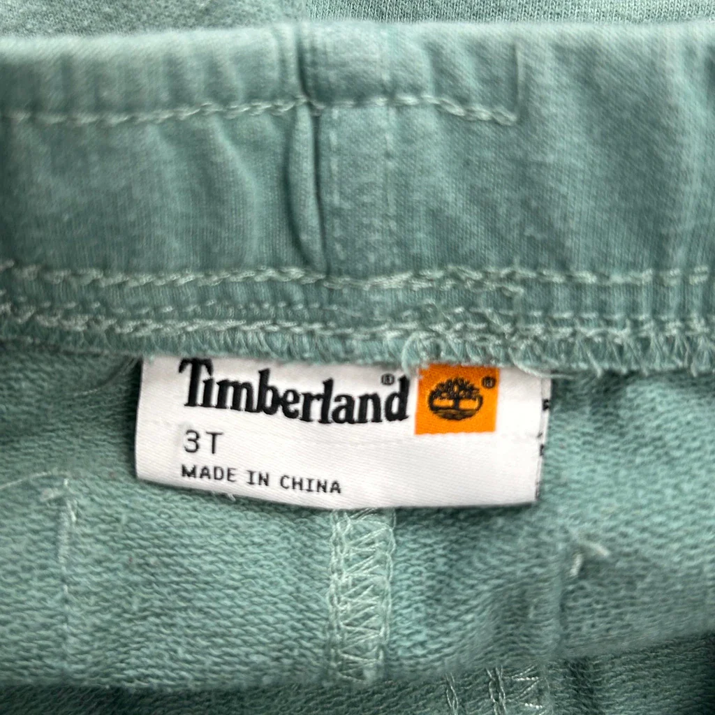 Age 3 Timberland Shorts - XS Green Cotton - Image 3