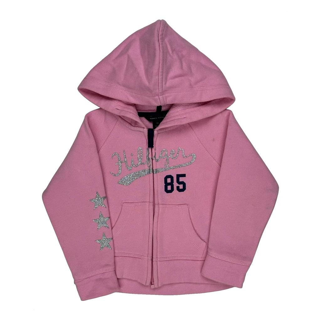 Age 3 Tommy Hilfiger Graphic Hoodie - XS Pink Cotton