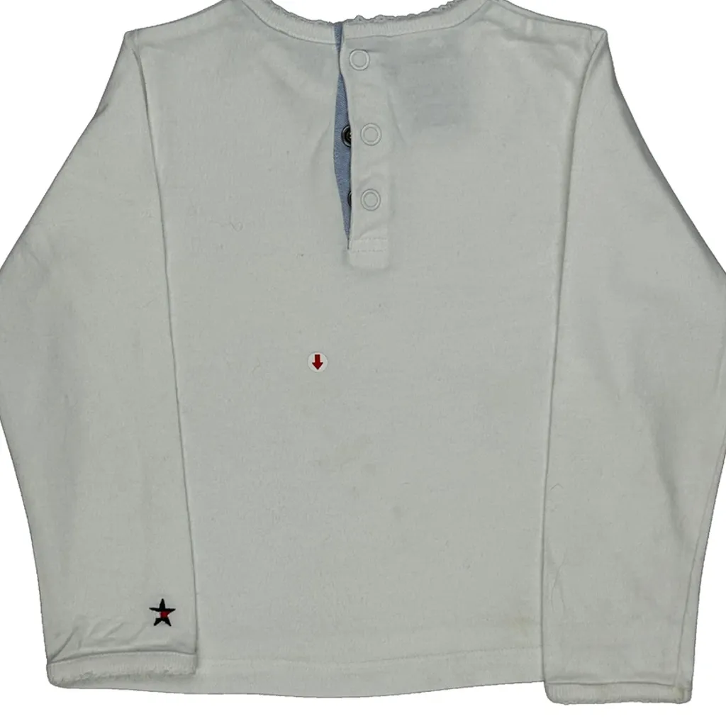 Age 3 Tommy Hilfiger Long Sleeve T-Shirt - XS White Cotton - Image 7