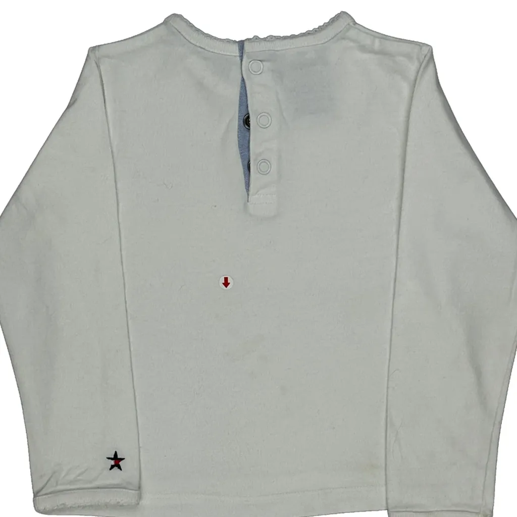 Age 3 Tommy Hilfiger Long Sleeve T-Shirt - XS White Cotton - Image 8