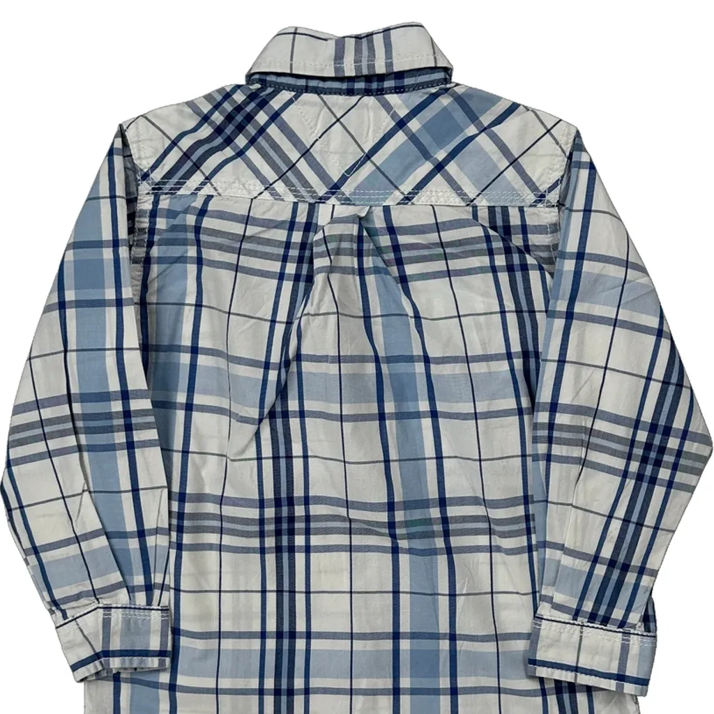 Age 3 Tommy Hilfiger Checked Shirt - XS Blue Cotton - Image 7