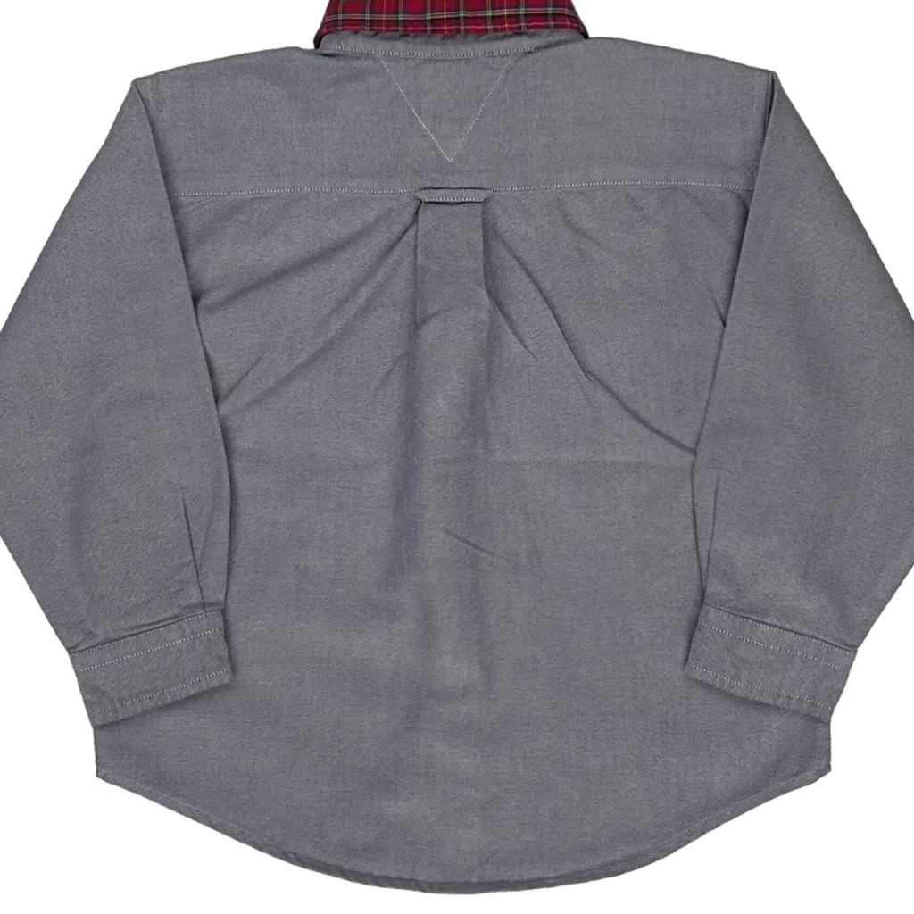 Age 3 Tommy Hilfiger Checked Shirt - 2XS Grey Cotton - Image 7