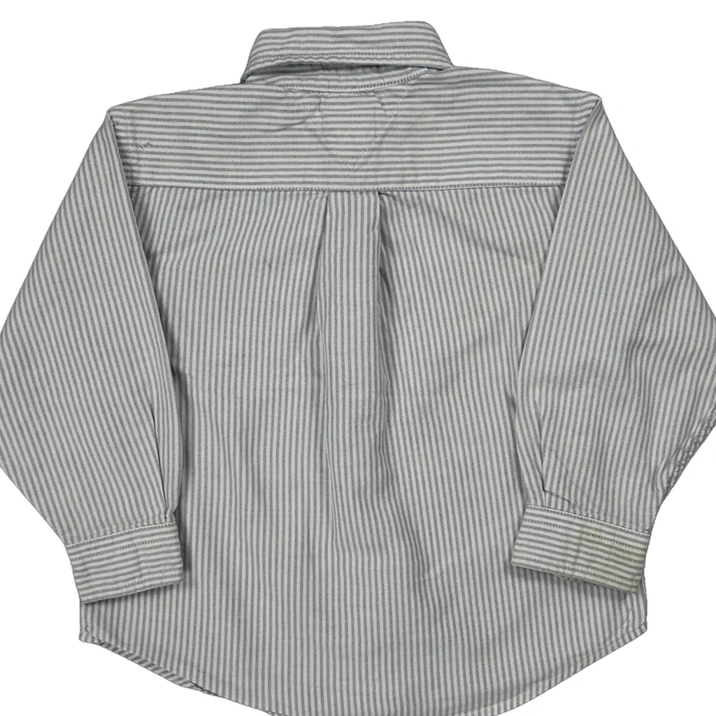 Age 3 Tommy Hilfiger Striped Shirt - XS White Cotton - Image 6