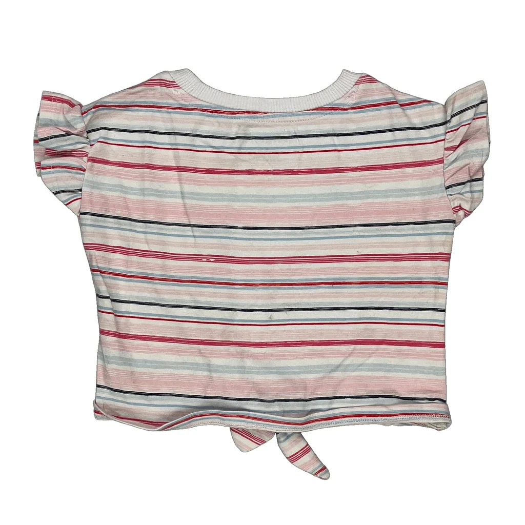 Age 3 Tommy Hilfiger Striped T-Shirt - 2XS Multicoloured Cotton - Image 2
