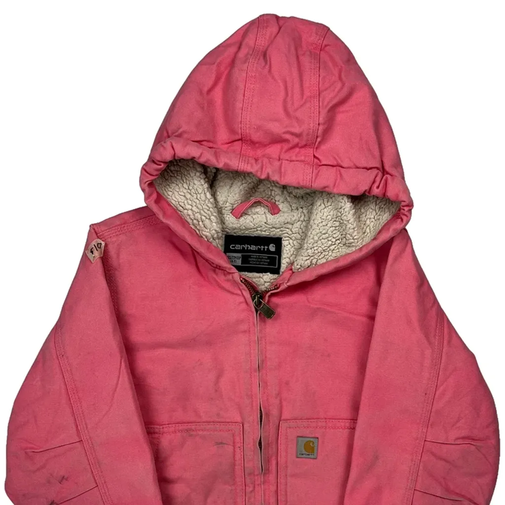 Age 4-5 Carhartt Jacket - XS Pink Cotton - Image 4