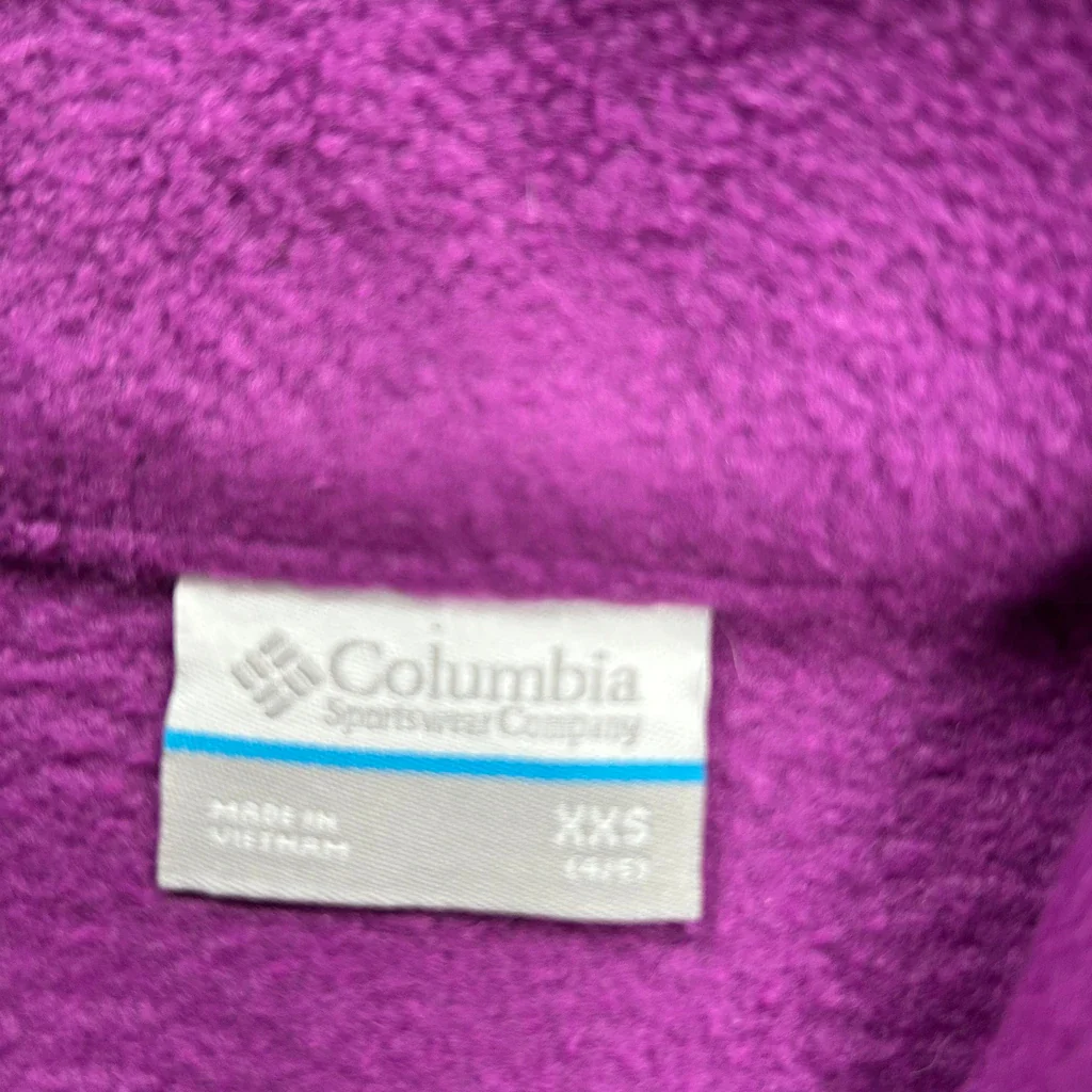 Age 4-5 Columbia Fleece Jacket - 2XS Purple Polyester - Image 5