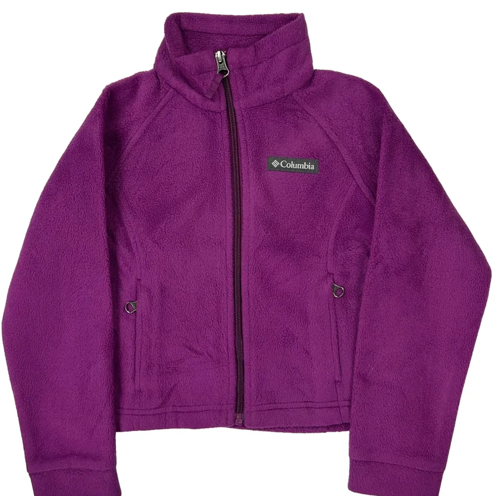 Age 4-5 Columbia Fleece Jacket - 2XS Purple Polyester - Image 7