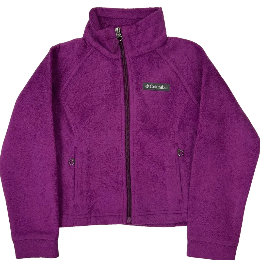 Age 4-5 Columbia Fleece Jacket - 2XS Purple Polyester - Image 9