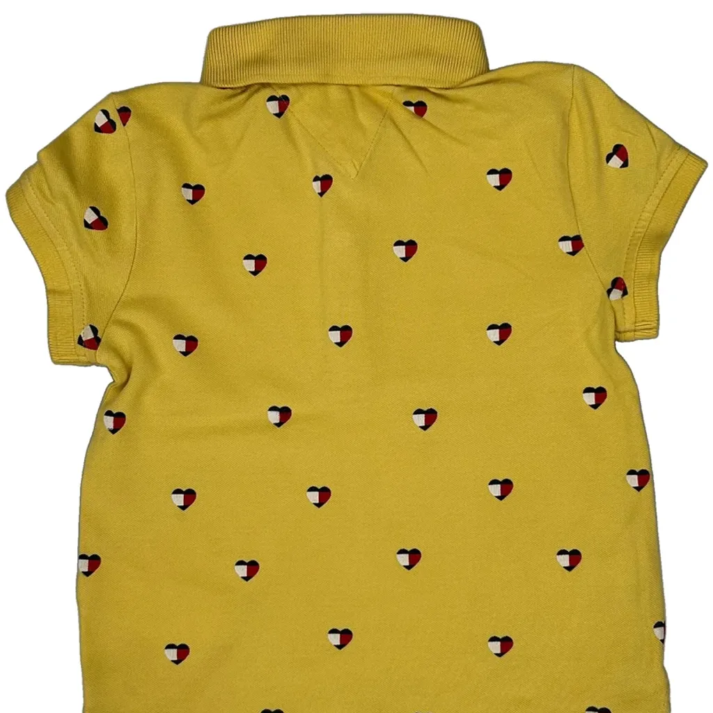 Age 4-5 Tommy Hilfiger Polo Shirt - XS Yellow Cotton - Image 7