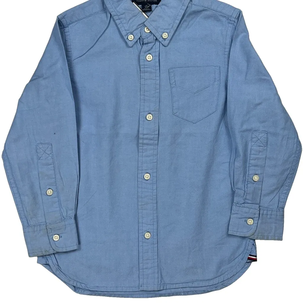 Age 4-5 Tommy Hilfiger Shirt - XS Blue Cotton - Image 5