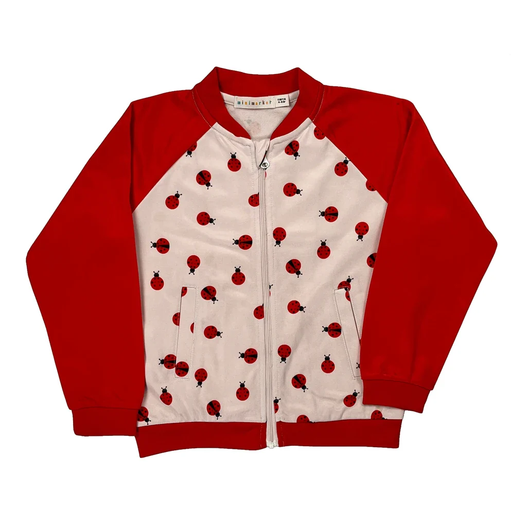Age 4-6 Unbranded Bomber Jacket - XS Red Cotton