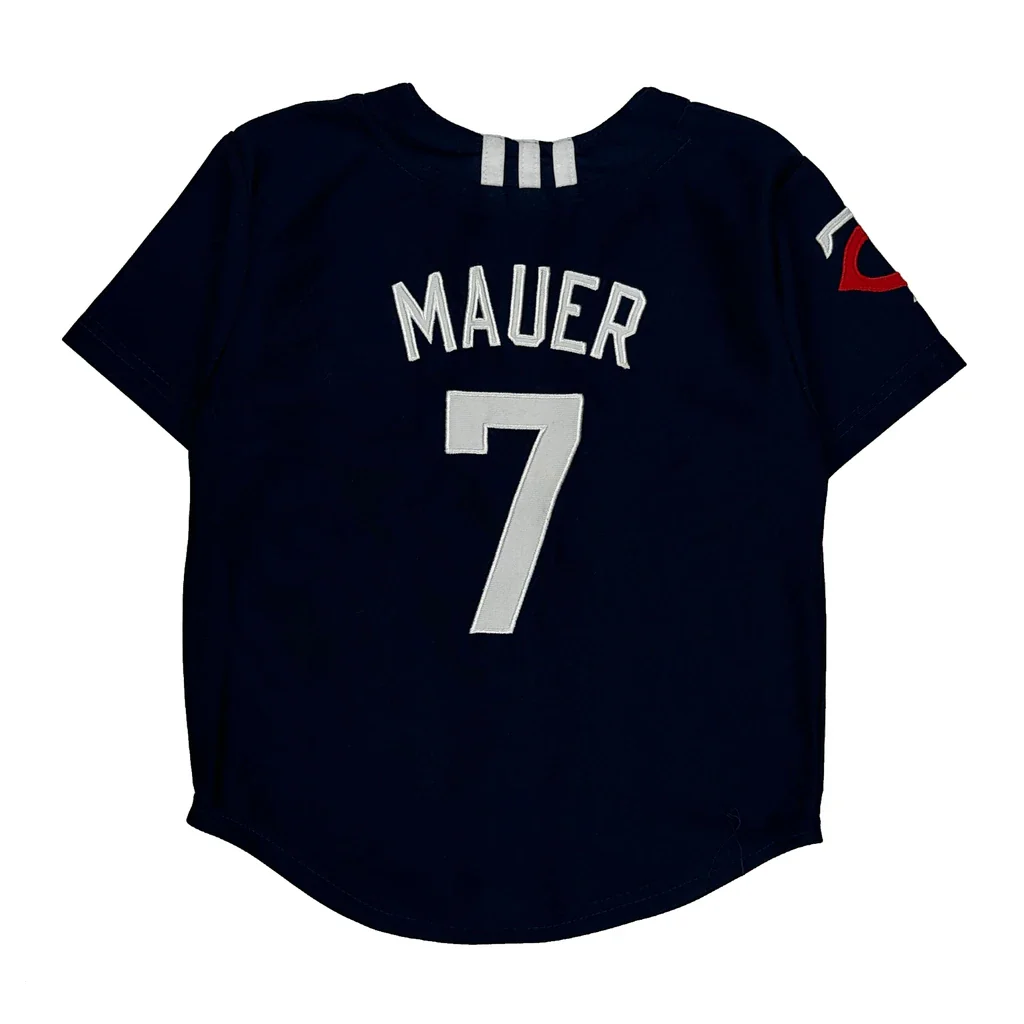 Age 4 Adidas Mlb Jersey - Small Navy Polyester - Image 2