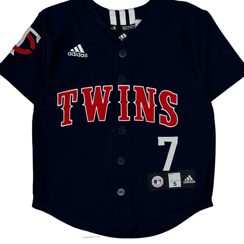 Age 4 Adidas Mlb Jersey - Small Navy Polyester - Image 4