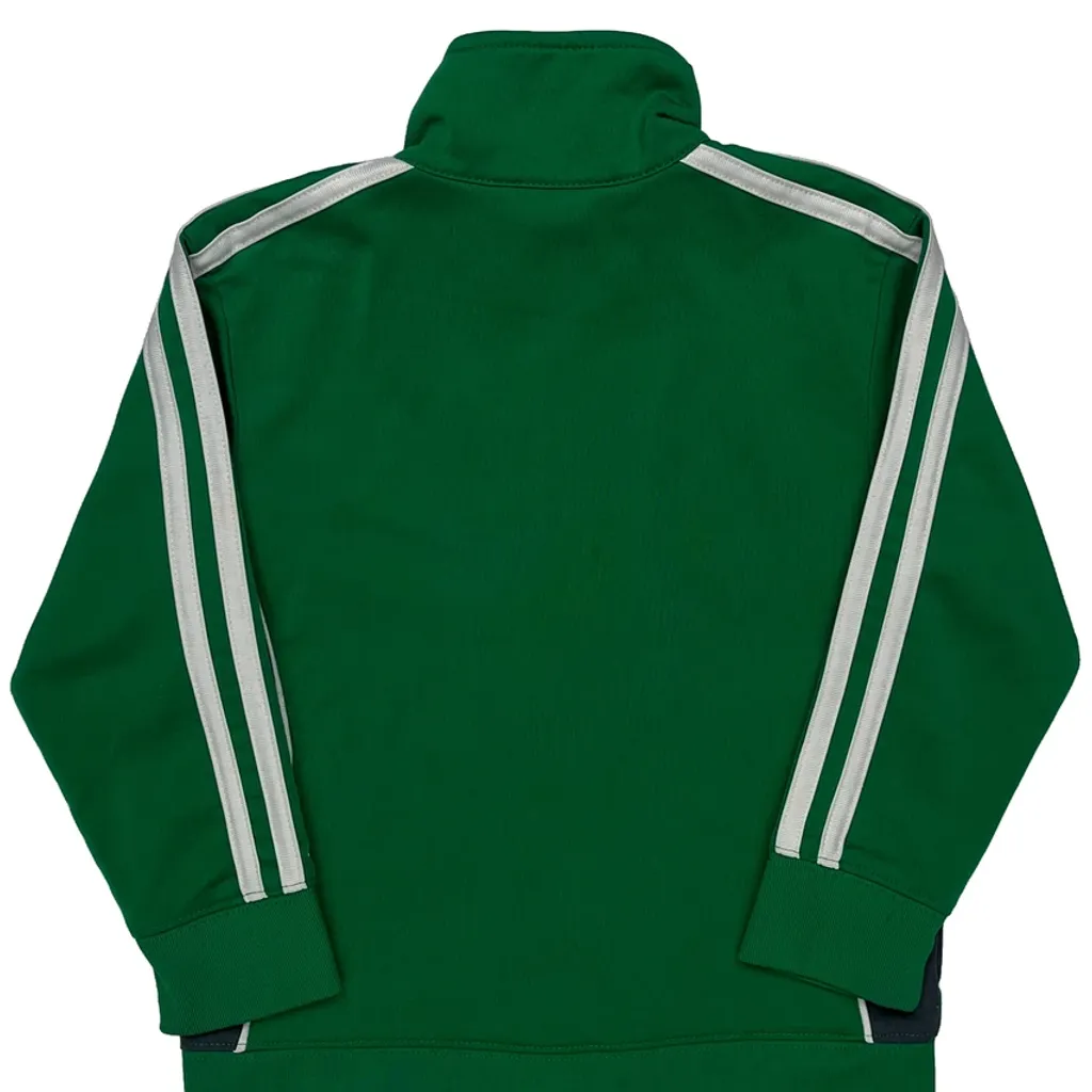 Age 4 Adidas Striped Track Jacket - Small Green Polyester - Image 6