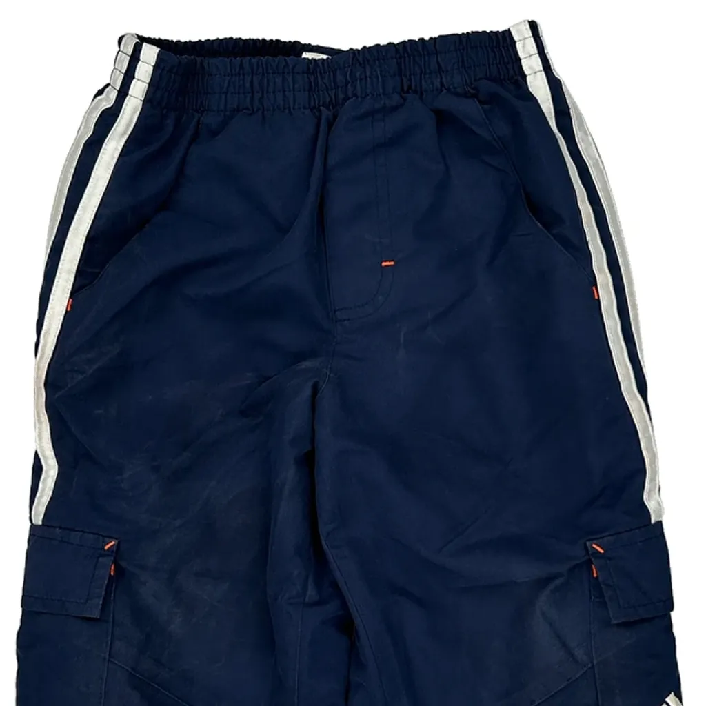 Age 4 Adidas Cargo Track Pants - Small Navy Polyester - Image 5