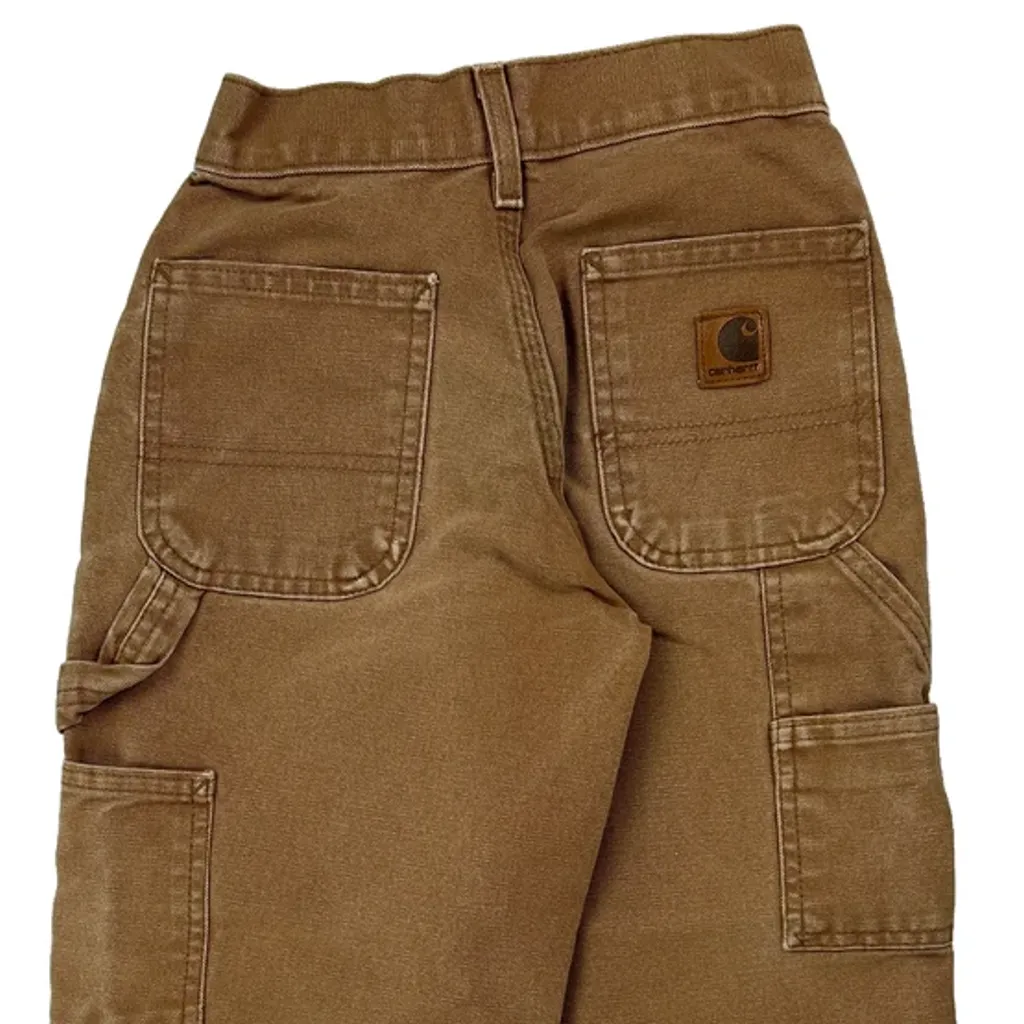 Age 4 Carhartt Carpenter Trousers - 2XS Brown Cotton - Image 7