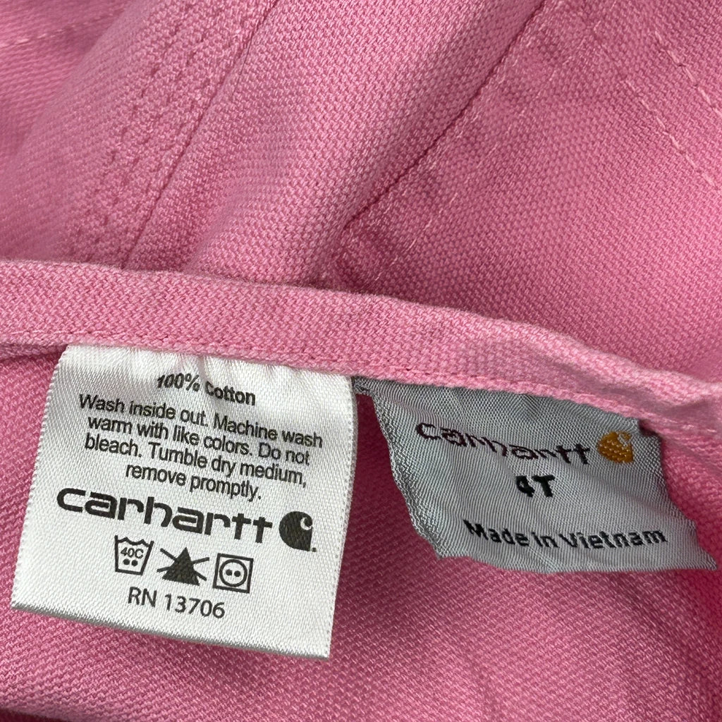 Age 4 Carhartt Dungarees - XS Pink Cotton - Image 3