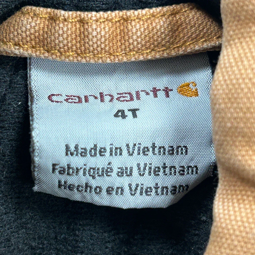 Age 4 Carhartt Jacket - Small Brown Cotton - Image 3