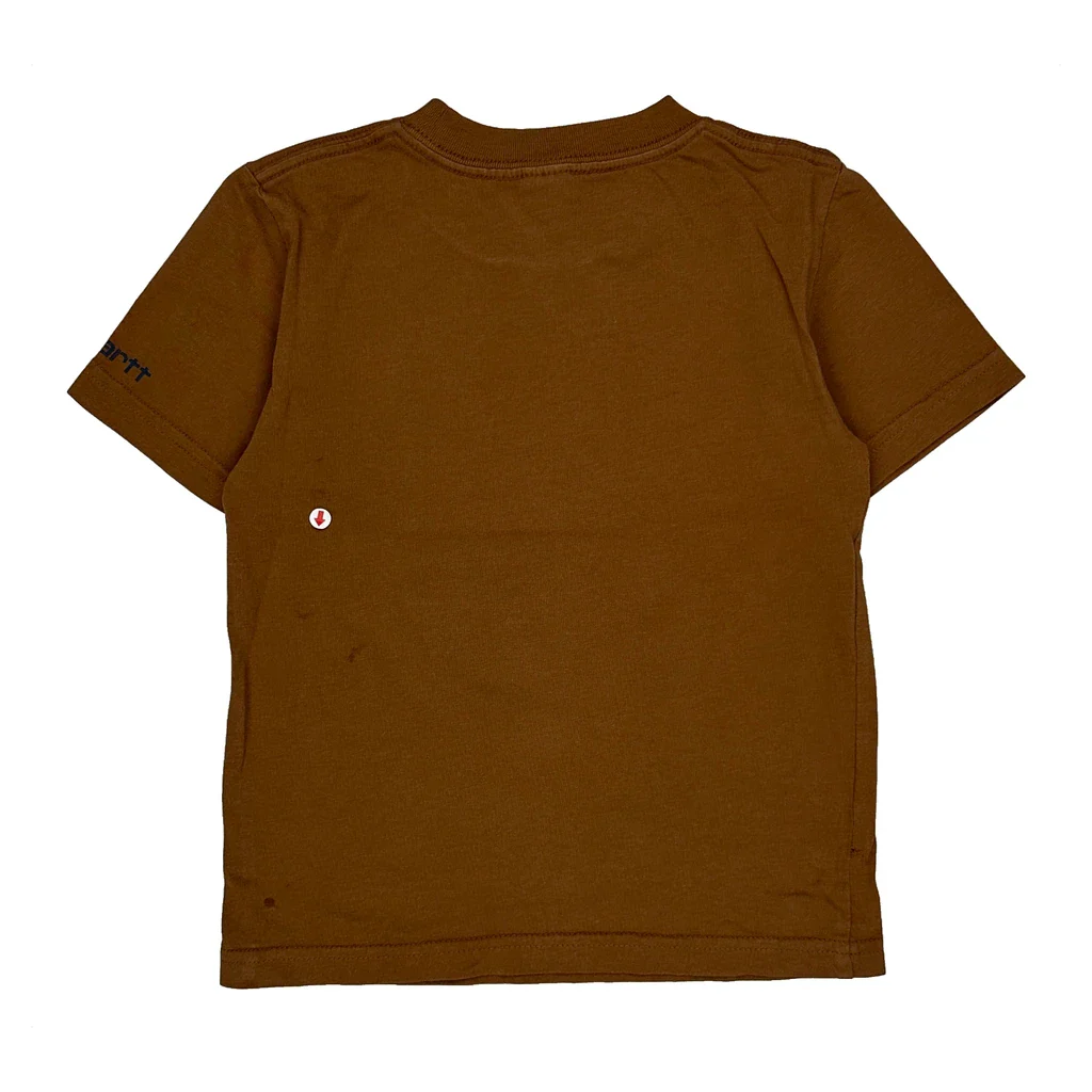 Age 4 Carhartt Graphic T-Shirt - Small Brown Cotton - Image 2