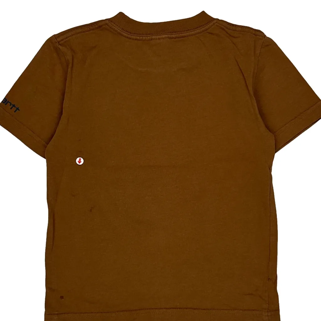 Age 4 Carhartt Graphic T-Shirt - Small Brown Cotton - Image 7