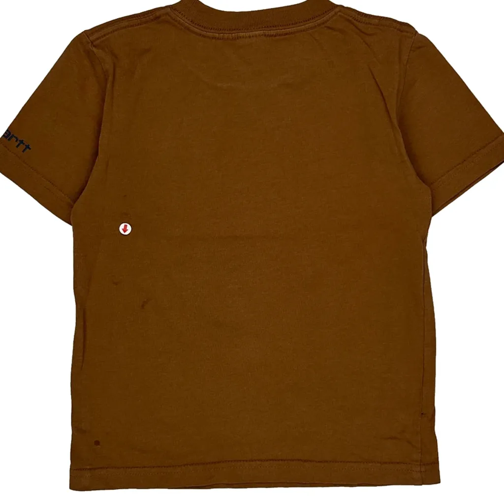 Age 4 Carhartt Graphic T-Shirt - Small Brown Cotton - Image 8