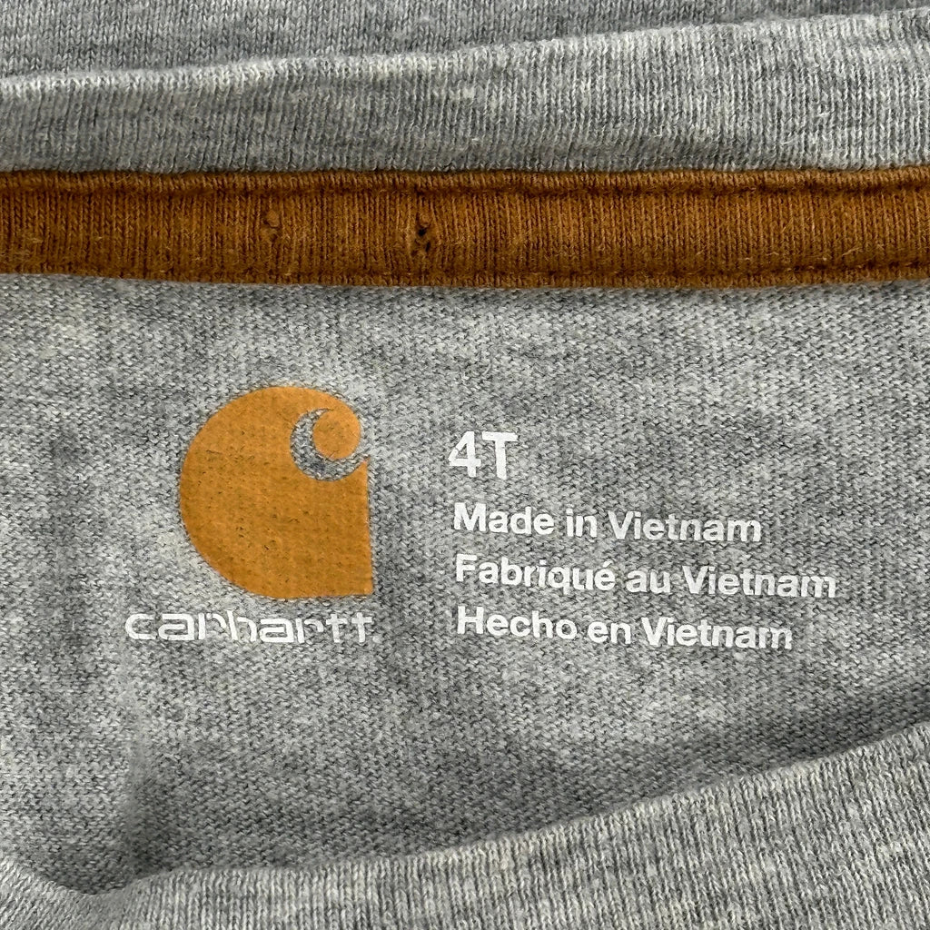 Age 4 Carhartt Graphic T-Shirt - Small Grey Cotton - Image 3