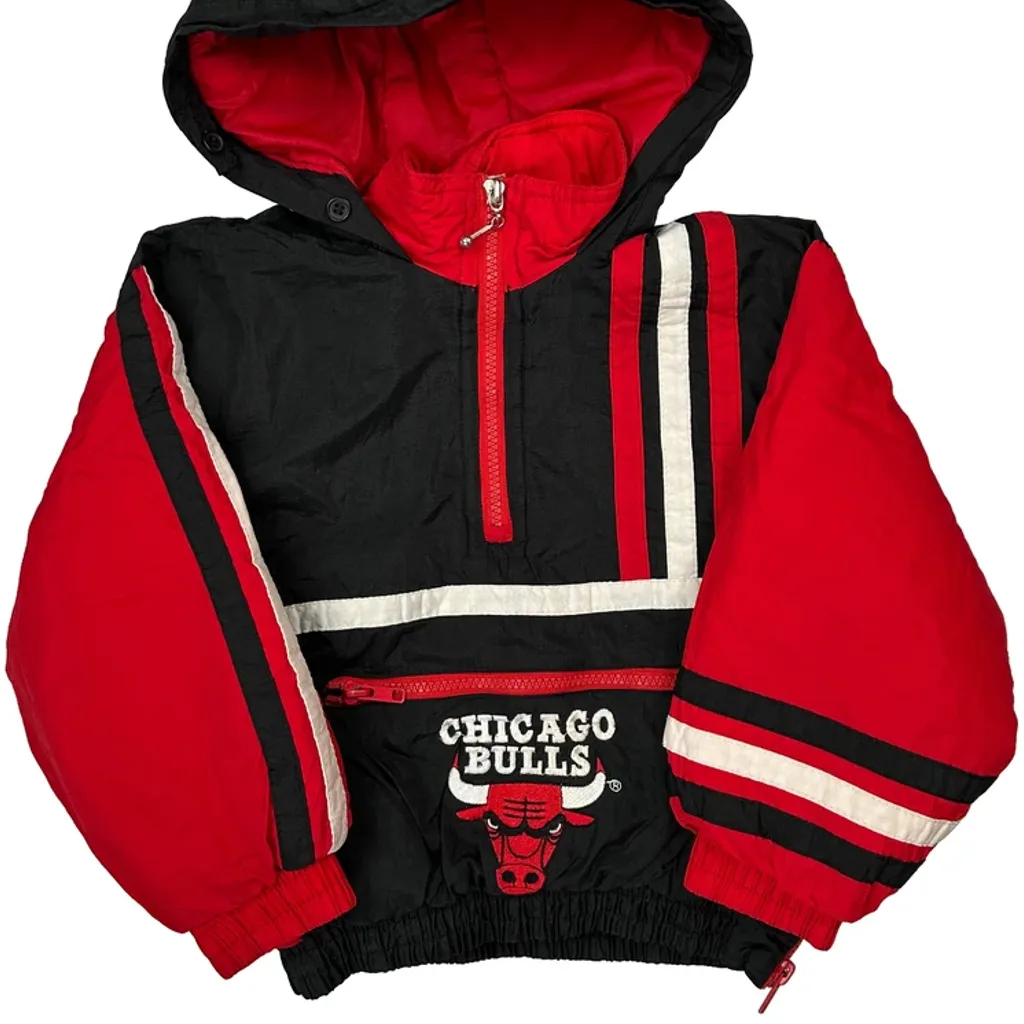 Age 4 Chicago Bulls Chicago Bulls Windbreaker - XS Black Polyester - Image 4