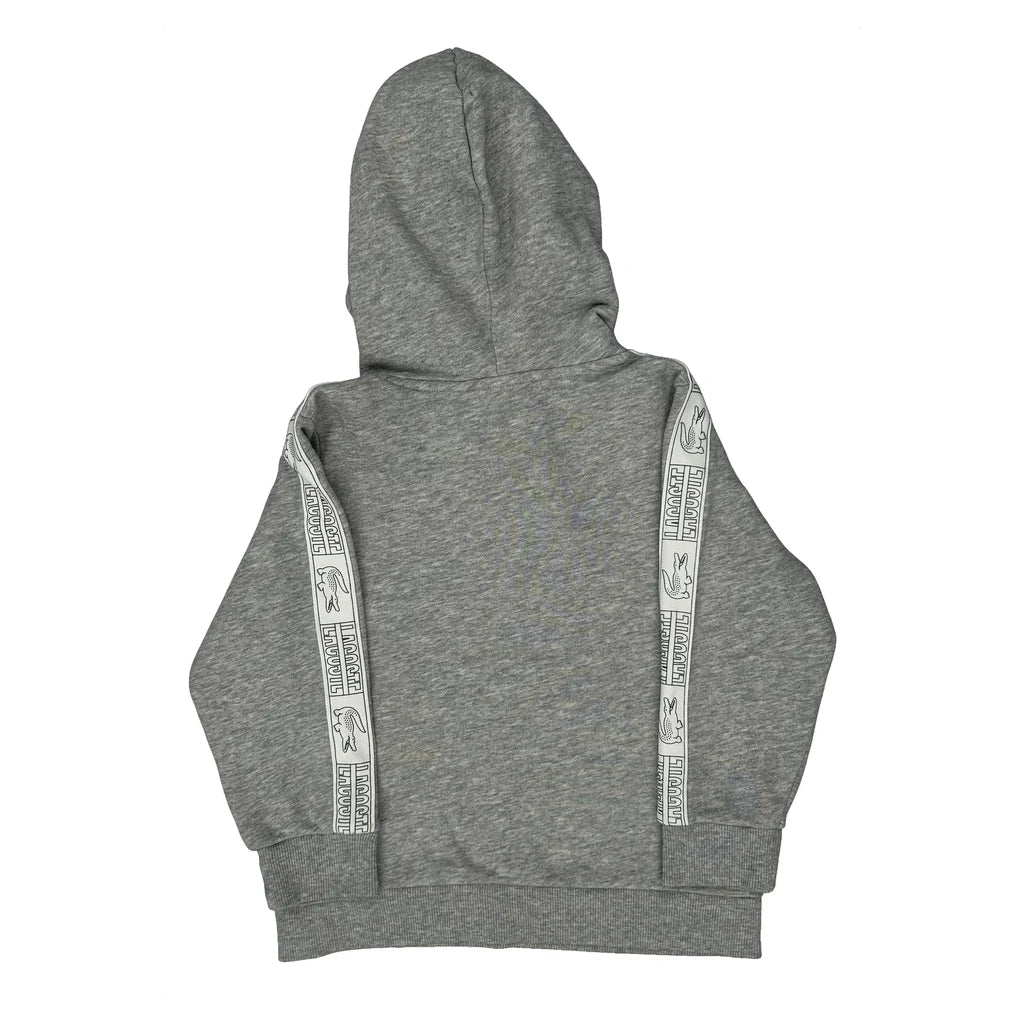 Age 4 Lacoste Hoodie - XS Grey Cotton - Image 2