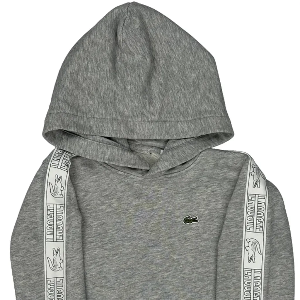 Age 4 Lacoste Hoodie - XS Grey Cotton - Image 4